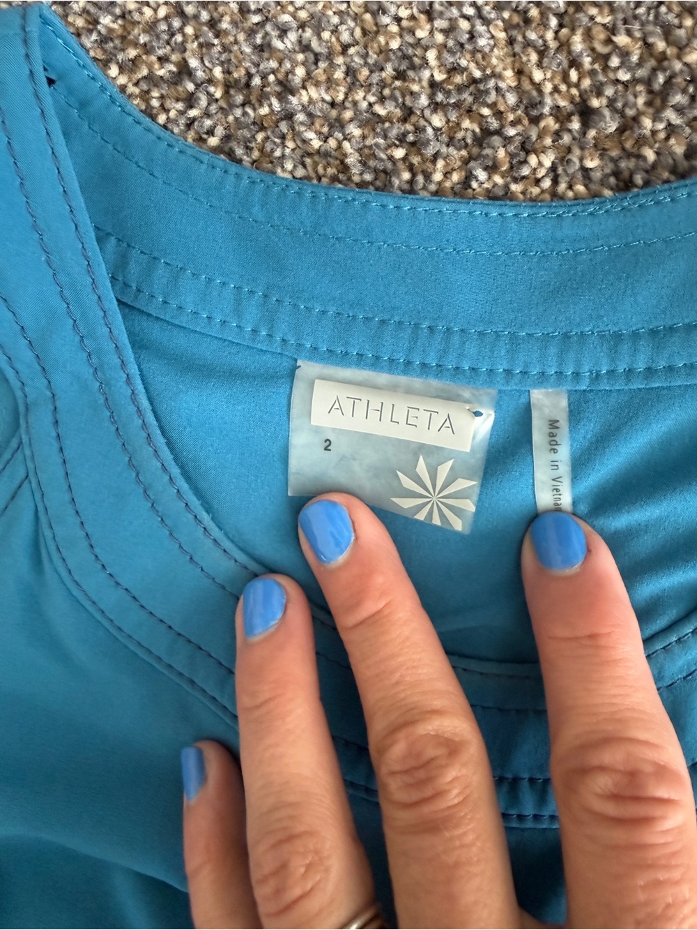 Athleta Teal Sleeveless Performance Dress Lightweight Everyday Dress - Picture 2 of 8